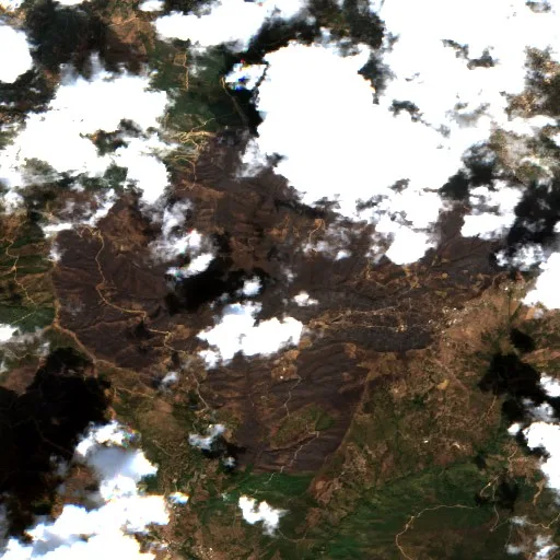 Wildfire near Chabet el Ameur — Sentinel-2 true color