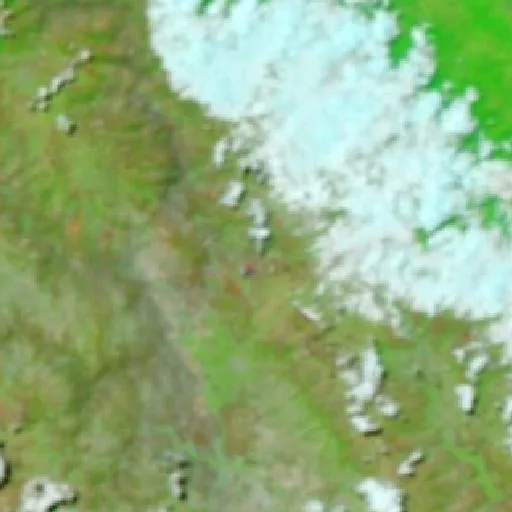 Wildfire near Chaca — NASA satellite