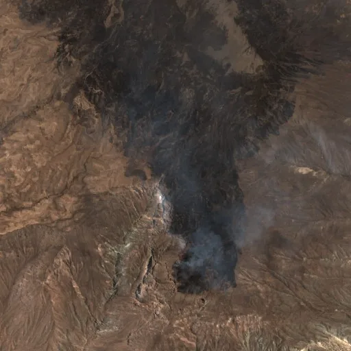 Wildfire near Chichas — Sentinel-2 true color
