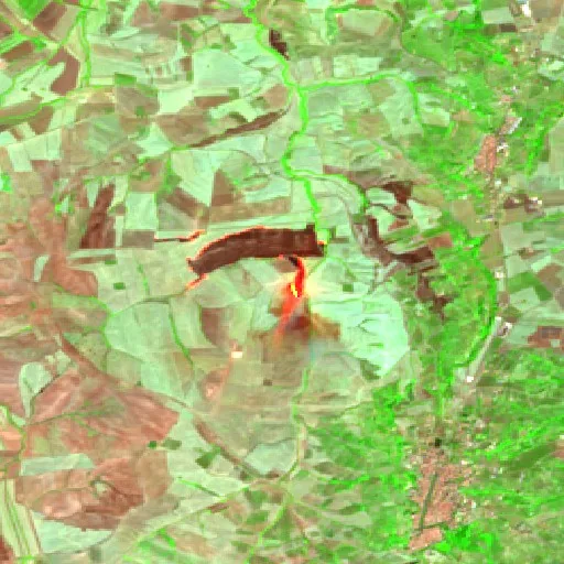 Incendio cerca de Chieuti (8 sep) — Sentinel-2 SWIR (fuego)