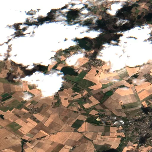 Wildfire near Chouppes (Jul 22) — Sentinel-2 true color