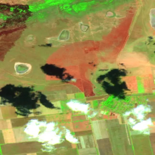 Wildfire near Chulakivka rural hromada — Sentinel-2 SWIR (fuego)