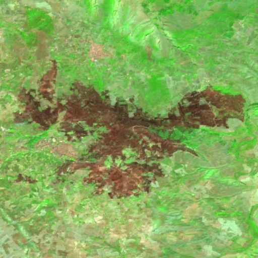Wildfire near Ciminna — Sentinel-2 SWIR (fuego)