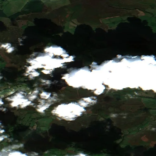 Wildfire near Clifford — Sentinel-2 true color