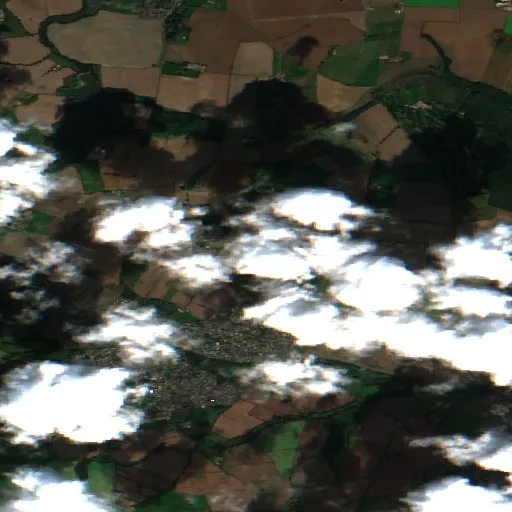 Incendio cerca de Clowne — Sentinel-2 true color