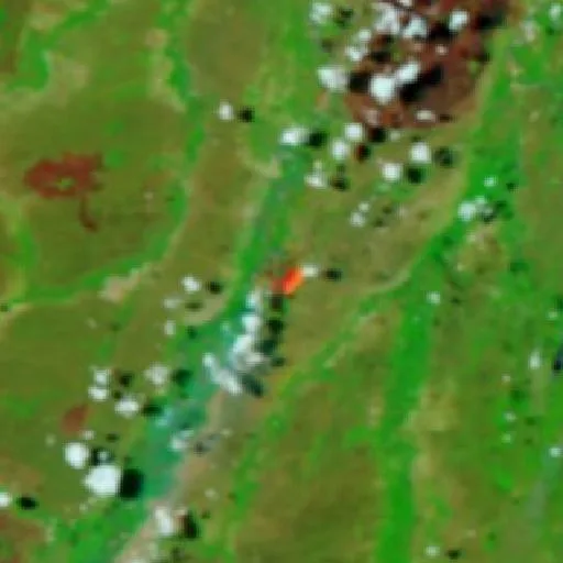 Wildfire near Cocalinho — NASA satellite