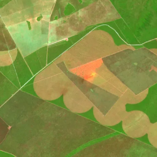 Incendio cerca de Cocos — Sentinel-2 SWIR (fuego)
