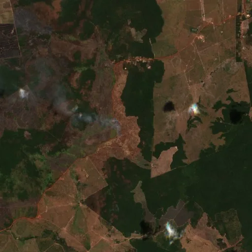 Wildfire near Codó — Sentinel-2 true color