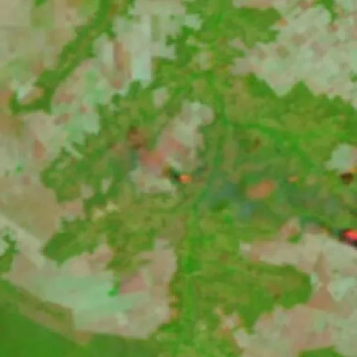 Wildfire near Colheres — NASA satellite