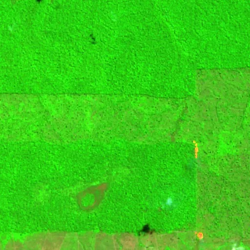 Wildfire near Colniza (Aug 9) — Sentinel-2 SWIR