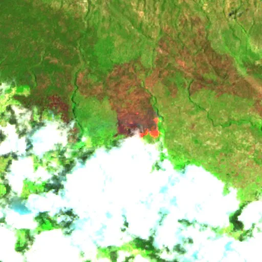 Incendio cerca de Commune Croix-des-Bouquets — Sentinel-2 SWIR (fuego)