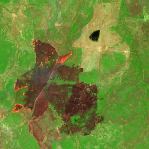 Incendio cerca de Conceição do Tocantins — Sentinel-2 SWIR (fuego)