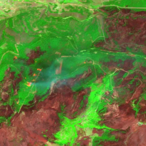 Wildfire near Condemios de Arriba — Sentinel-2 SWIR (fuego)