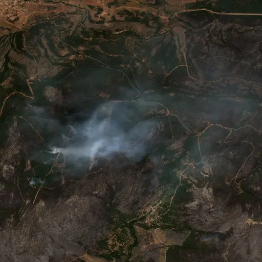 Wildfire near Condemios de Arriba — Sentinel-2 true color