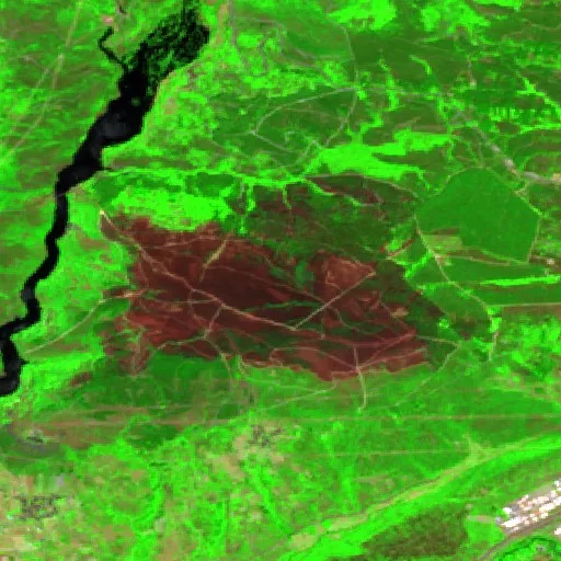Wildfire near Congosto (ES) — Sentinel-2 SWIR (fuego)