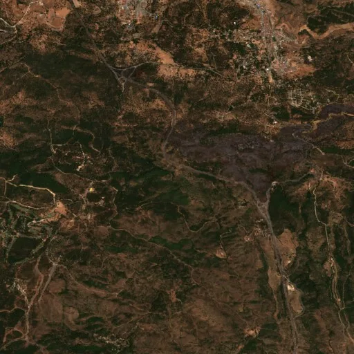 Incendio cerca de Córdoba — Sentinel-2 true color
