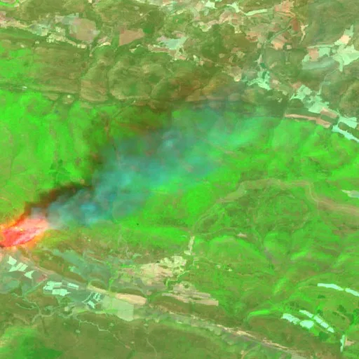 Wildfire near Corduente — Sentinel-2 SWIR (fuego)