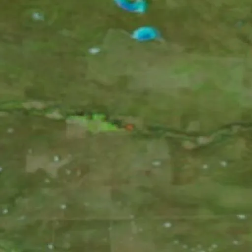 Wildfire near Coronel Belisle — NASA satellite