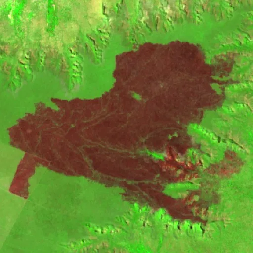 Wildfire near Corrente (Aug 22) — Sentinel-2 SWIR (fuego)