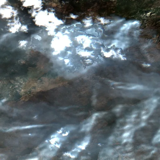 Wildfire near Corte (Jul 23) — Sentinel-2 true color