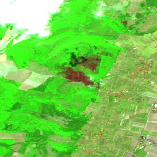 Incendio cerca de Couchey — Sentinel-2 SWIR (fuego)
