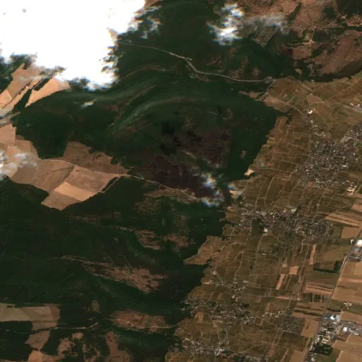 Incendio cerca de Couchey — Sentinel-2 true color