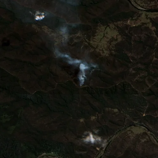 Incendio cerca de Coutts Crossing — Sentinel-2 true color