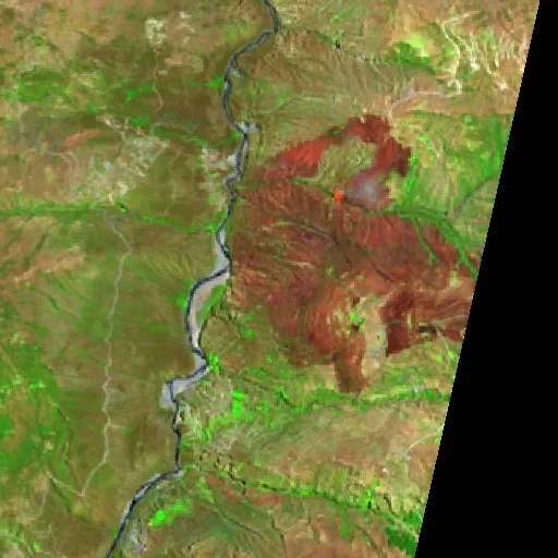 Wildfire near Coyllurqui — Sentinel-2 SWIR (fuego)
