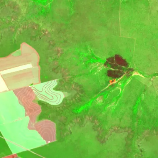 Incendio cerca de Cristalândia do Piauí (30 sep) — Sentinel-2 SWIR (fuego)