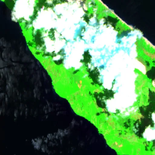 Wildfire near Cucharas — Sentinel-2 SWIR (fuego)