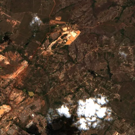 Wildfire near Cuiabá — Sentinel-2 true color
