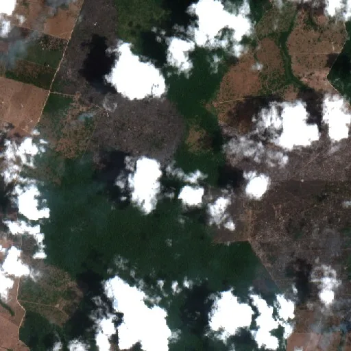 Incendio cerca de Cumarumã (9 oct · NW) — Sentinel-2 true color