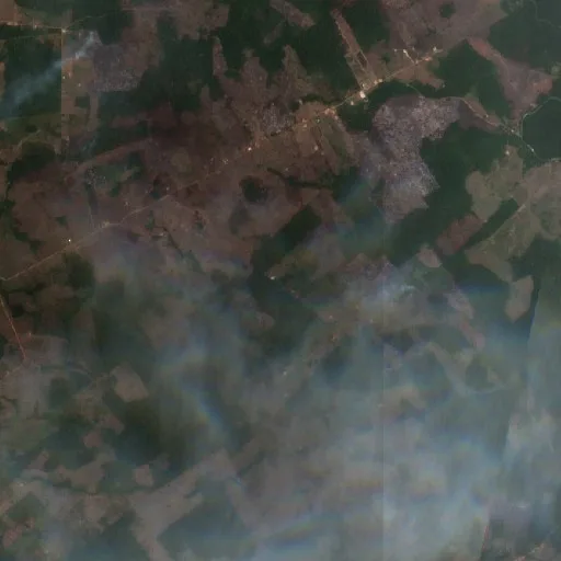 Incendio cerca de Curuá (15 oct) — Sentinel-2 true color