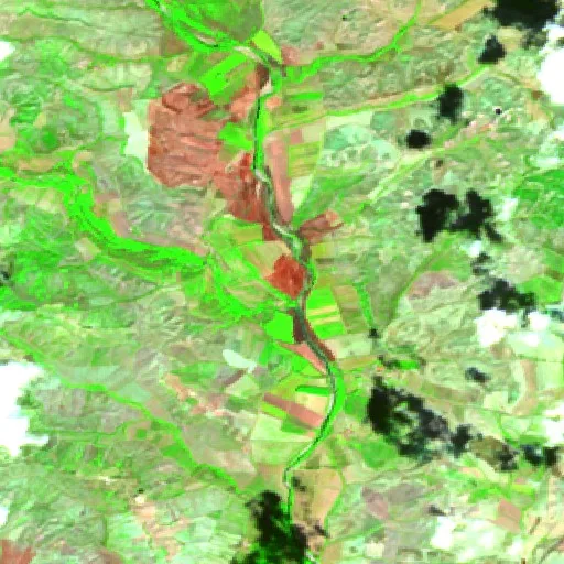 Incendio cerca de Cutro (29 ago) — Sentinel-2 SWIR (fuego)