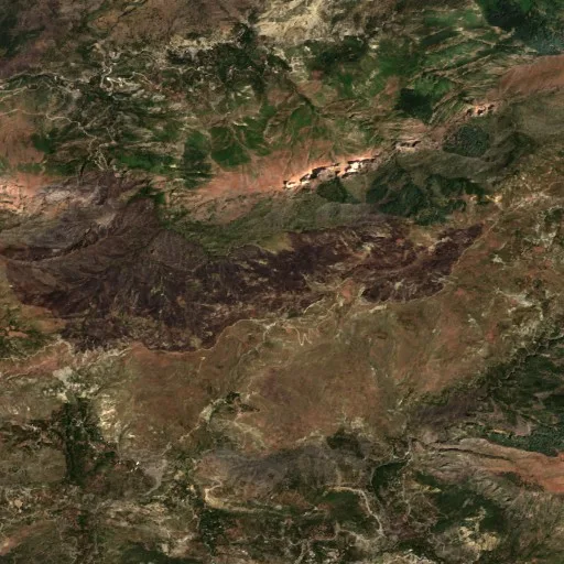 Wildfire near Darguina — Sentinel-2 true color