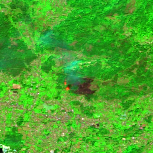 Wildfire near Darque — Sentinel-2 SWIR (fuego)