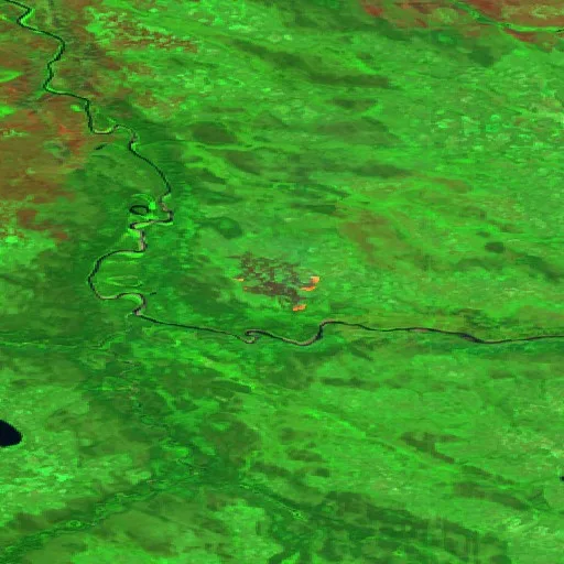 Wildfire near Dehcho Region — Sentinel-2 SWIR