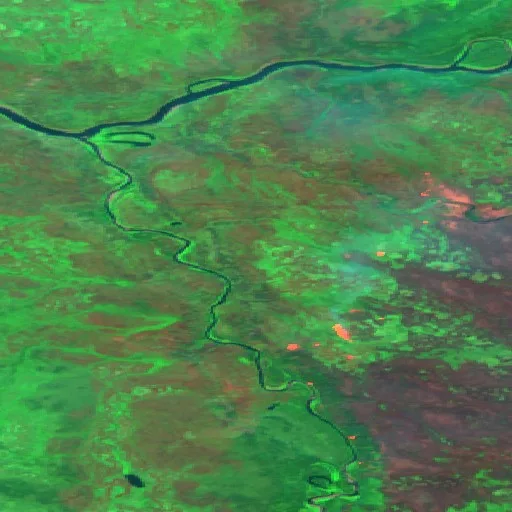 Incendio cerca de Dehcho Region (Jul 15 · SE) — Sentinel-2 SWIR (fuego)