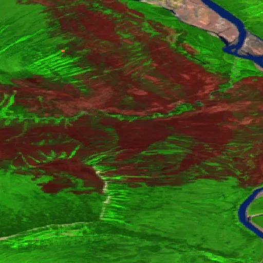 Incendio cerca de Dehcho Region — Sentinel-2 SWIR (fuego)