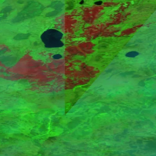 Incendio cerca de Dehcho Region — Sentinel-2 SWIR (fuego)