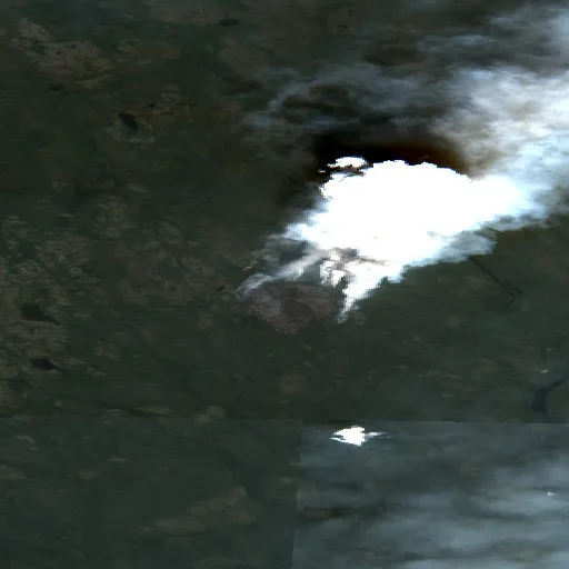 Wildfire near Dehcho Region (Jul 13) — Sentinel-2 true color
