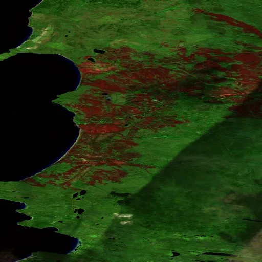 Wildfire near Déline District (Jun 26) — Sentinel-2 SWIR (fuego)
