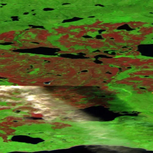 Incendio cerca de Déline District (Jul 1 · W) — Sentinel-2 SWIR (fuego)