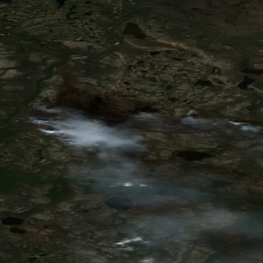 Wildfire near Déline District — Sentinel-2 true color