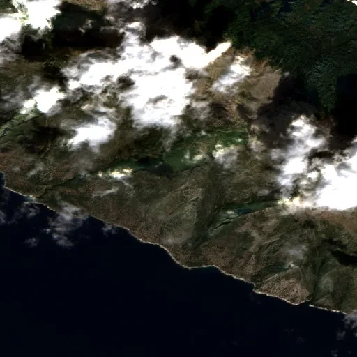 Incendio cerca de Dhërmi — Sentinel-2 true color