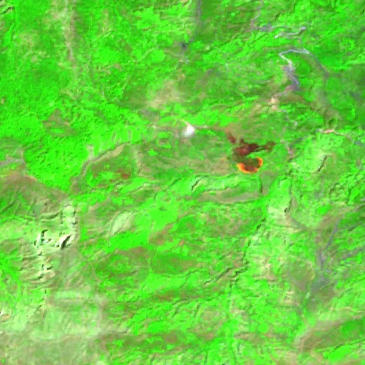 Incendio cerca de District of Taher — Sentinel-2 SWIR (fuego)