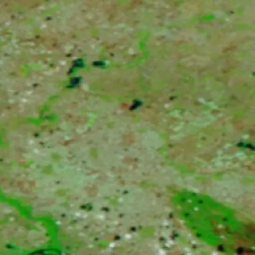 Wildfire near Dobrica — NASA satellite