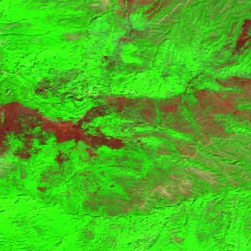 Incendio cerca de Dolno Količani — Sentinel-2 SWIR (fuego)
