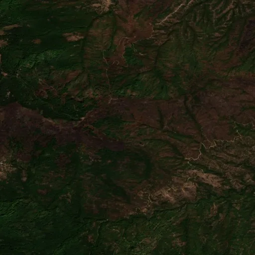 Incendio cerca de Dolno Količani — Sentinel-2 true color
