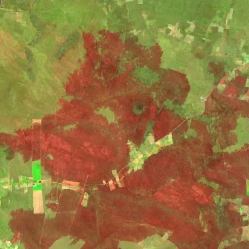 Wildfire near Dom Expedito Lopes — Sentinel-2 SWIR (fuego)